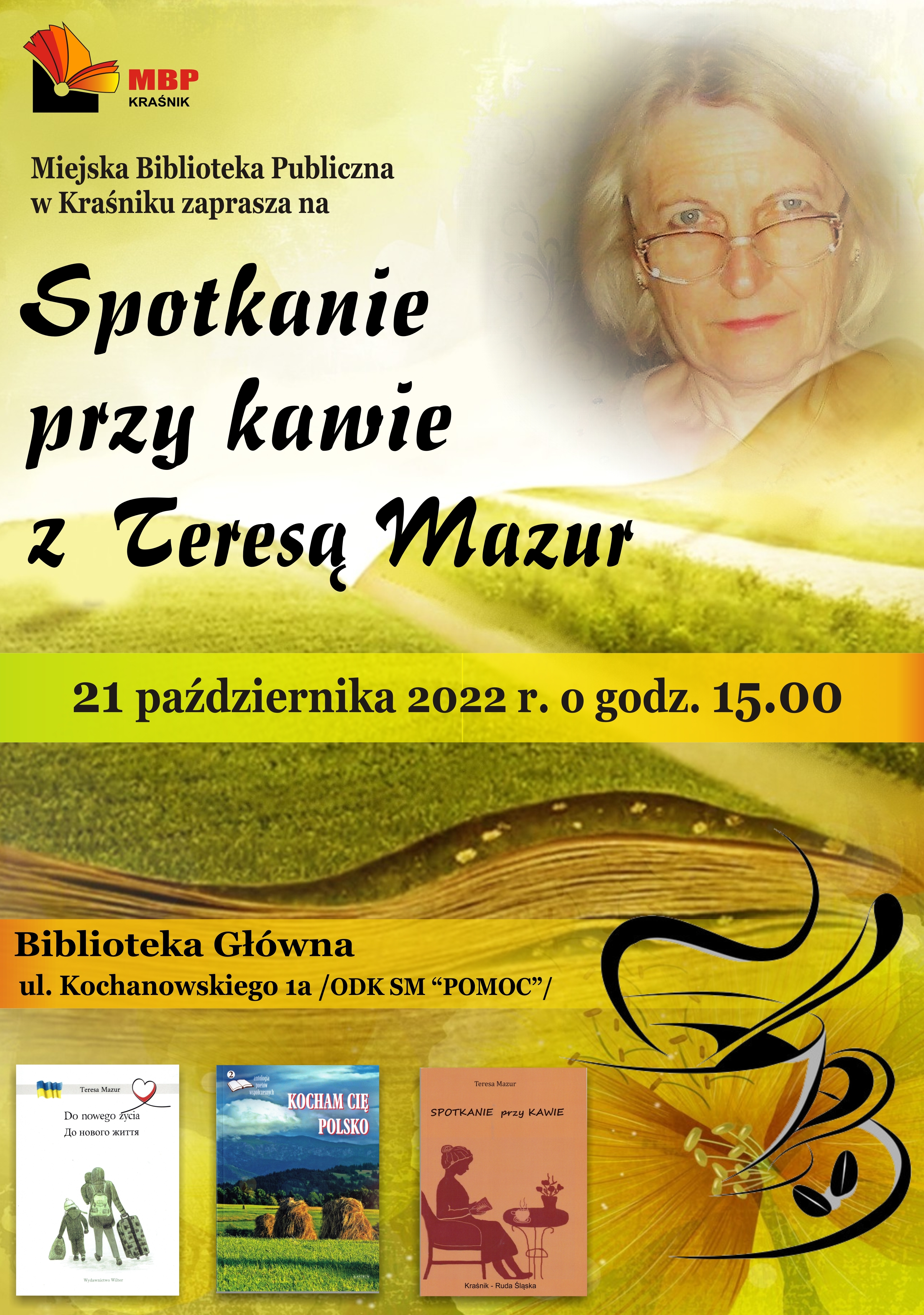 Spotkanie autorskie z pisarką Teresą Mazur - 21.10.2022
