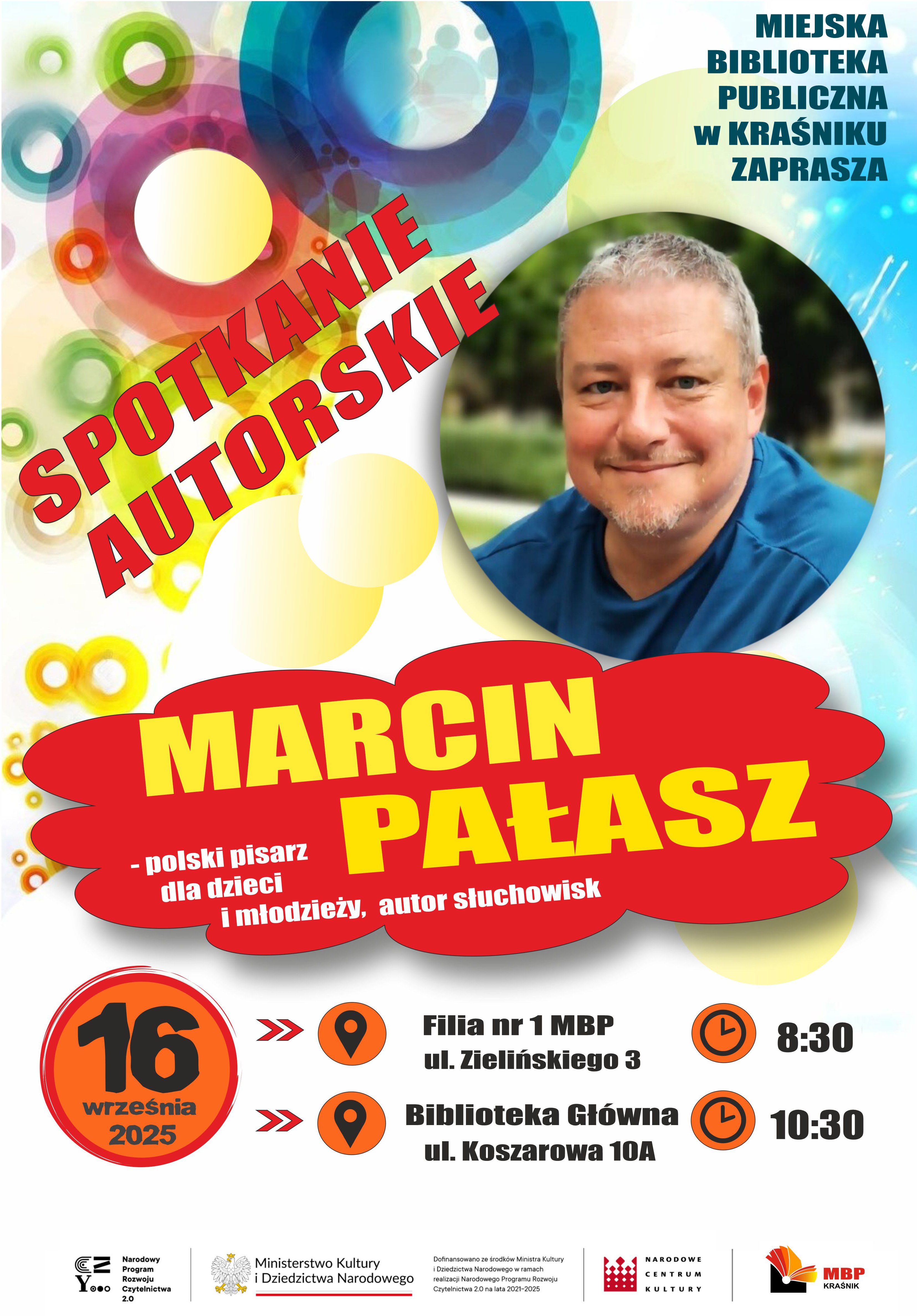 spotkanie autorskie z Marcinem Pałaszem w MBP Kraśnik