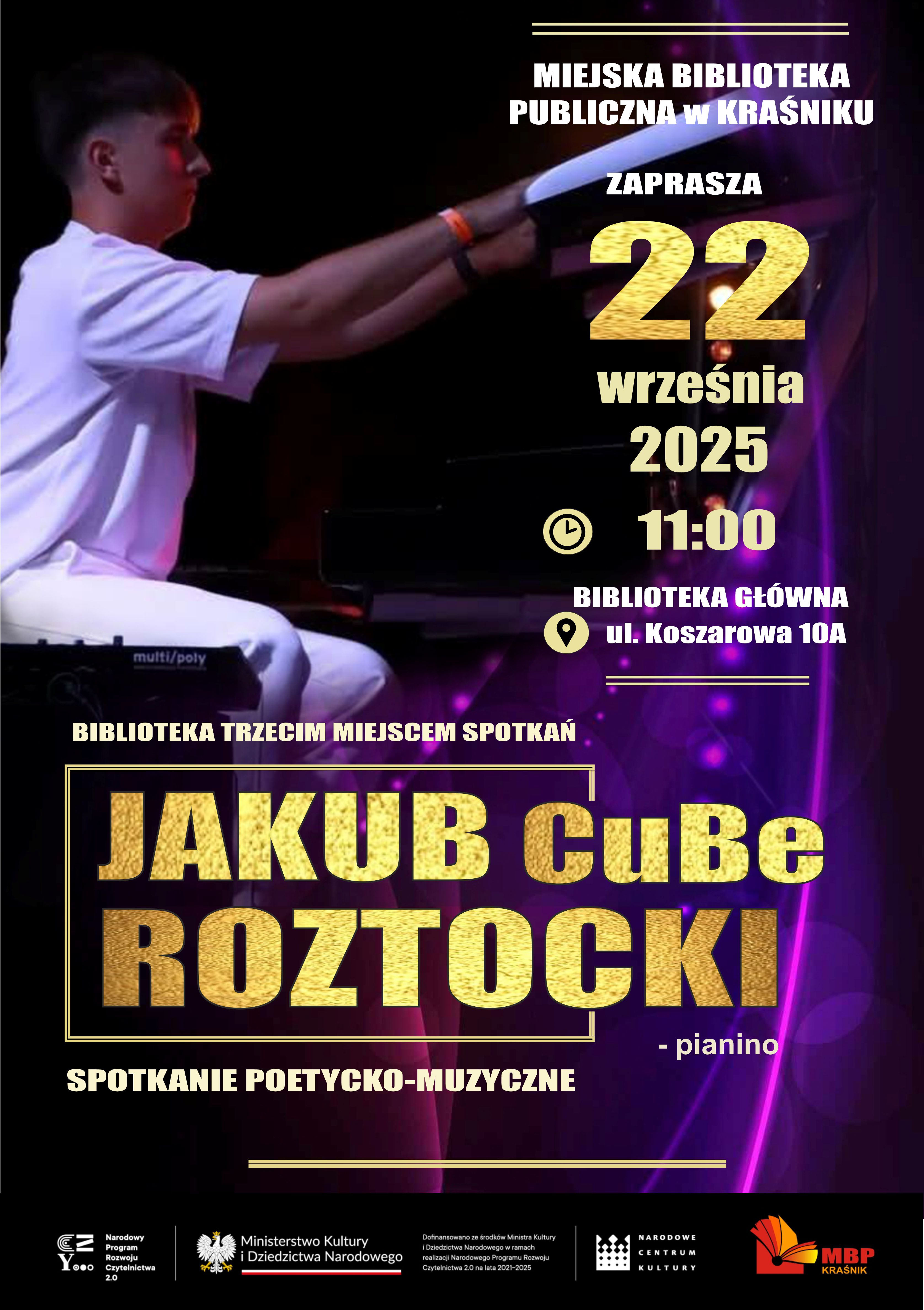 plakat spotkanie z jakubem roztockim