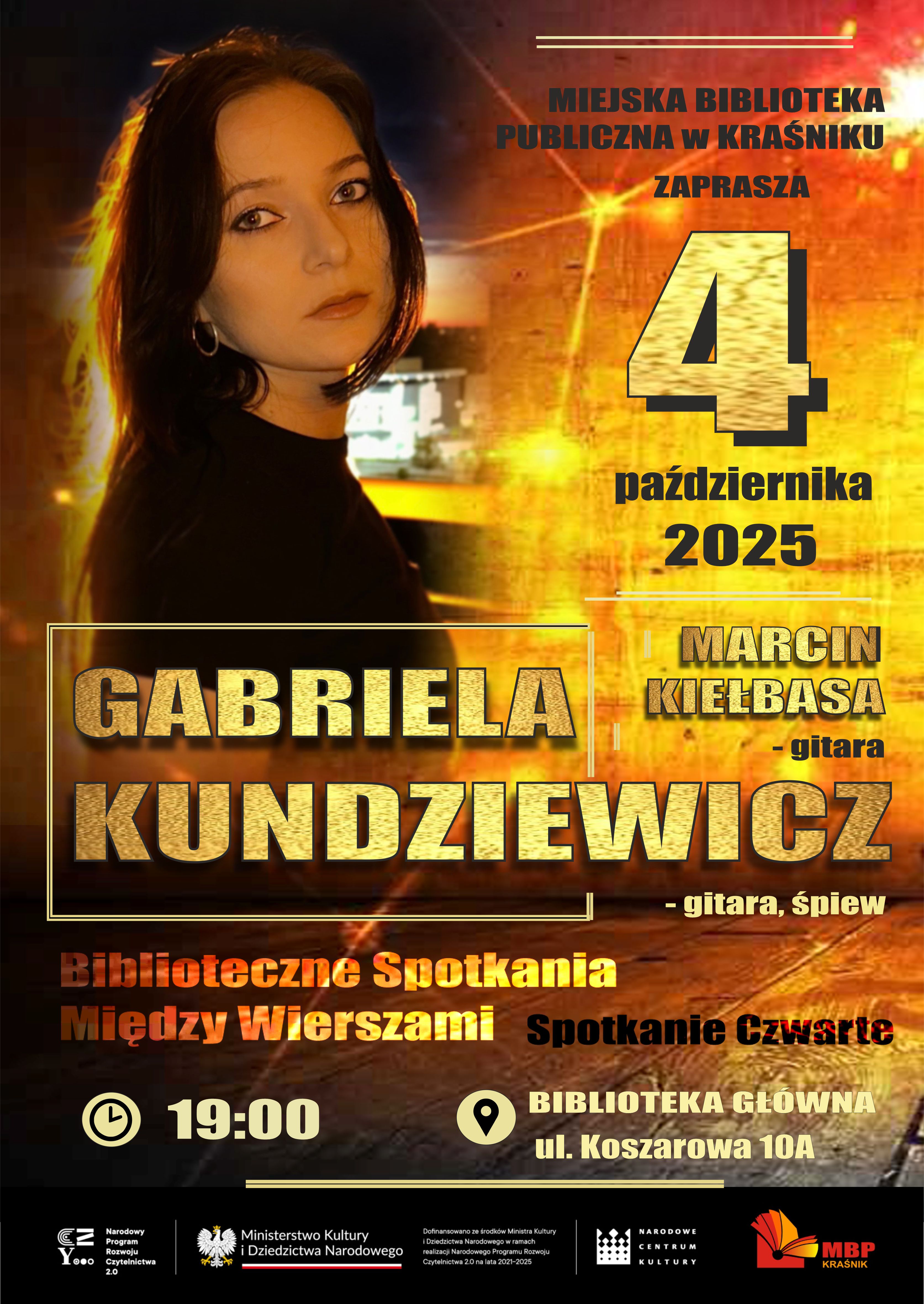 plakat spotkanie z gabrielą kundziewicz