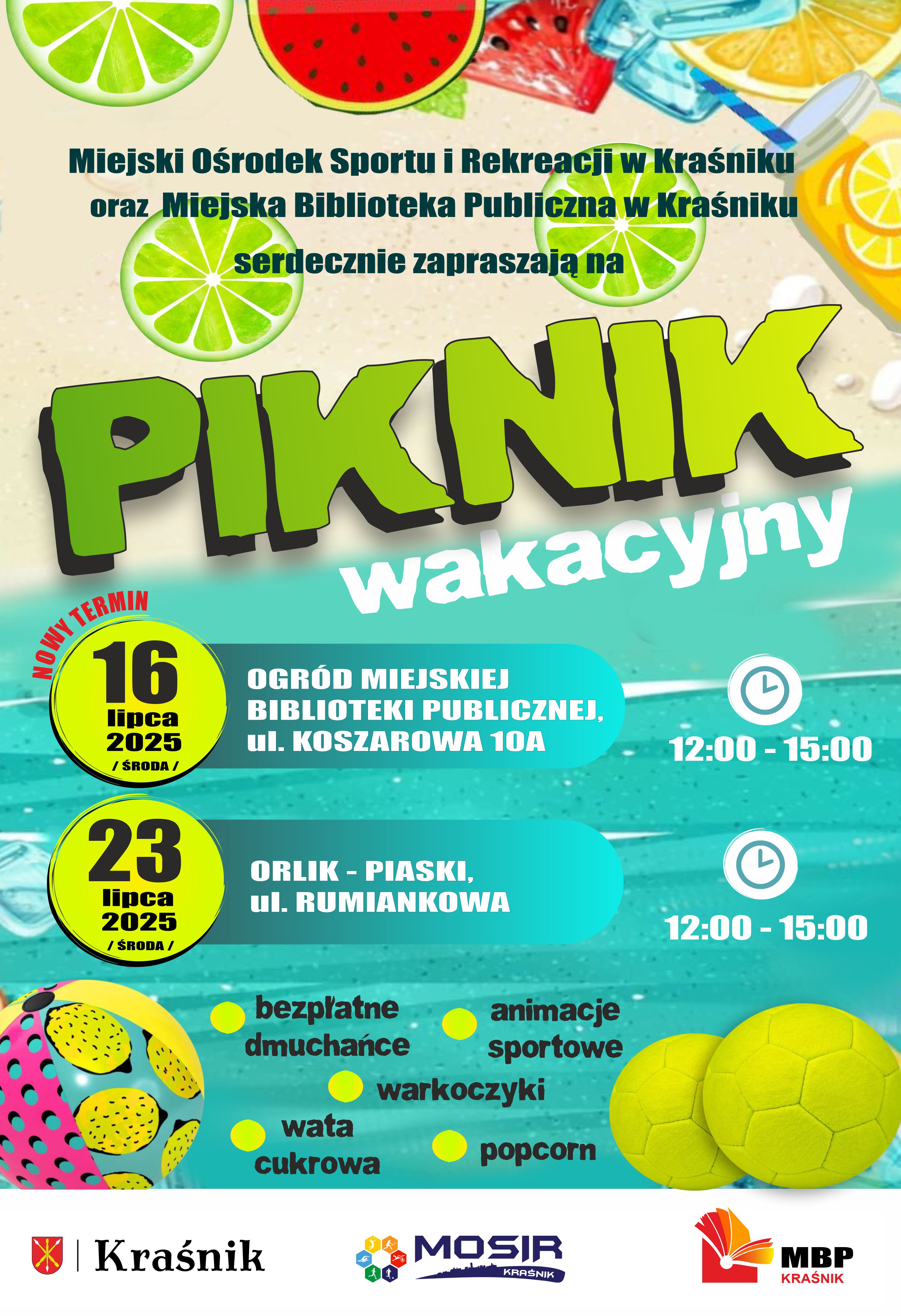 plakat piknik wakacyjny