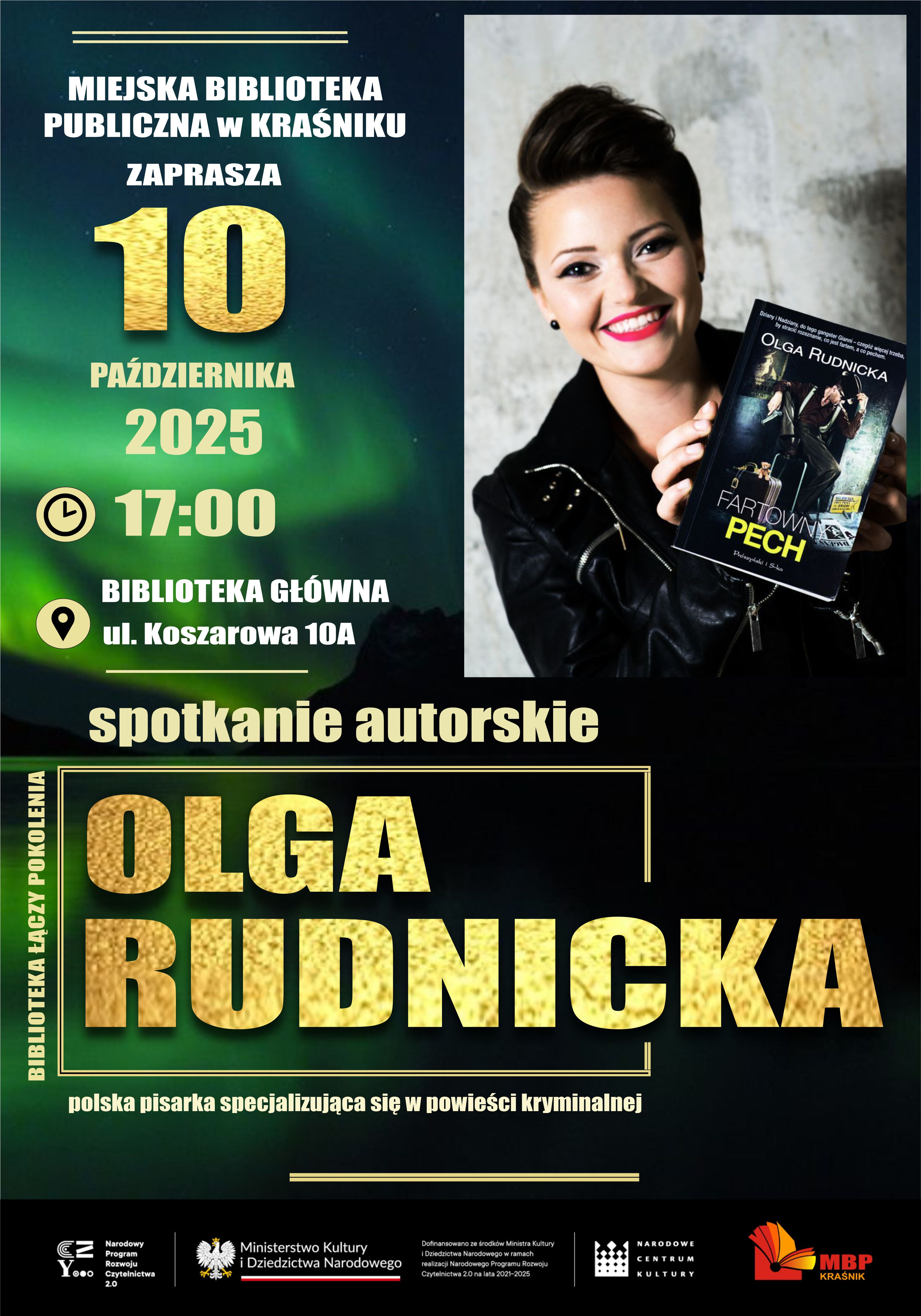 plakat spotkanieautorskie z olgą rudnicką