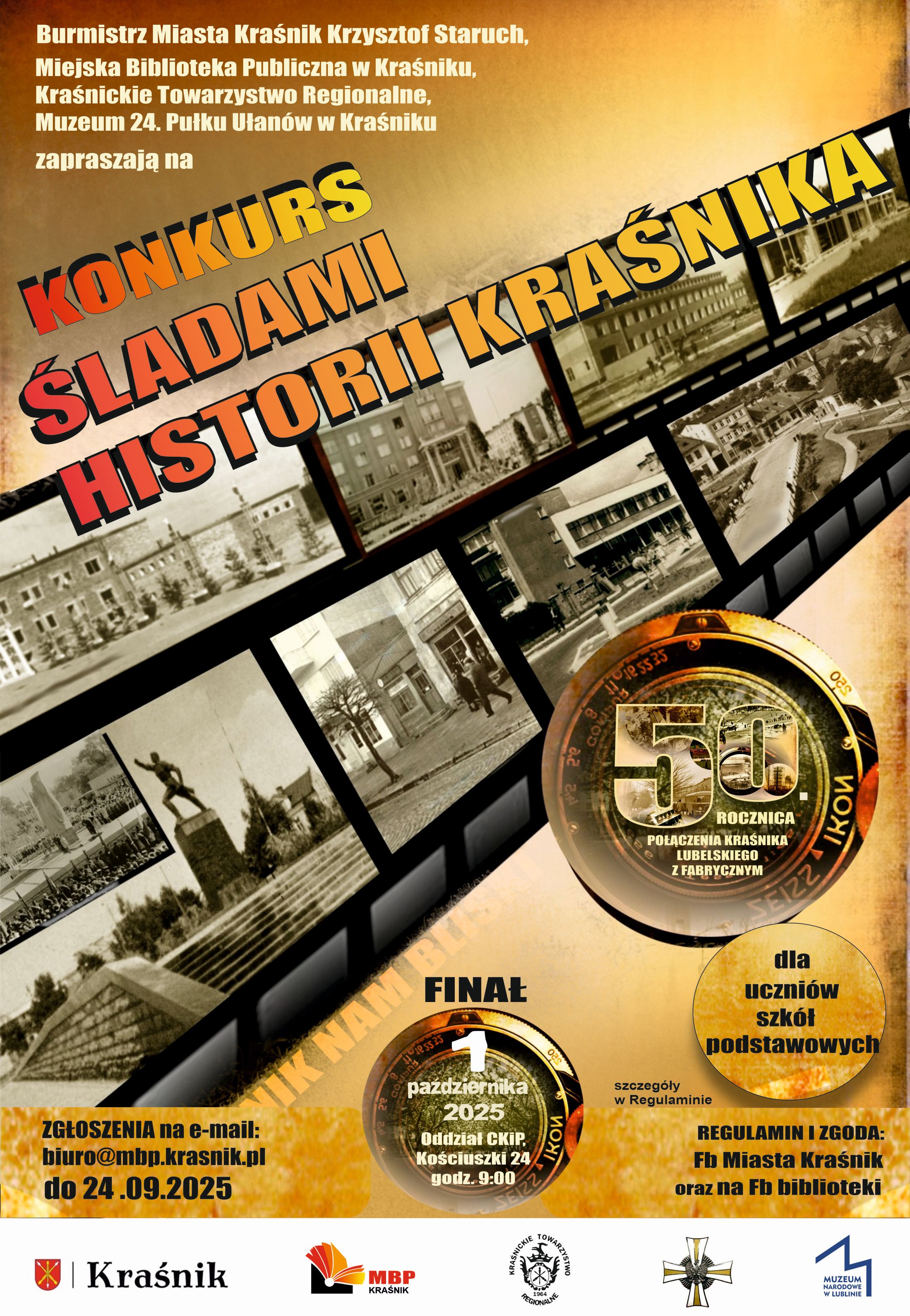 plakat konkursu śladami historii kraśnika