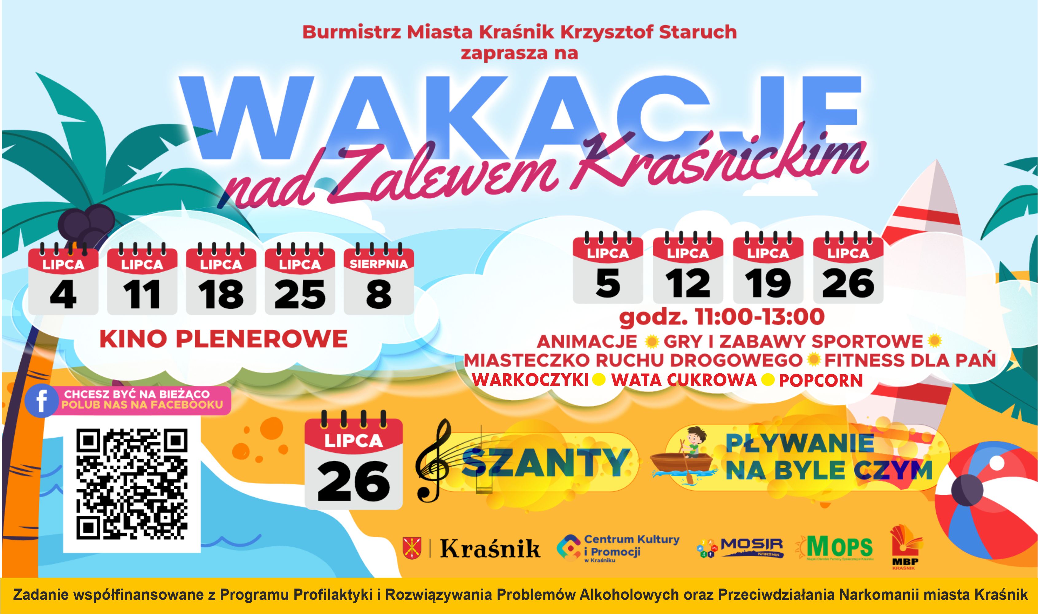 plakat wakacje nad zalewem