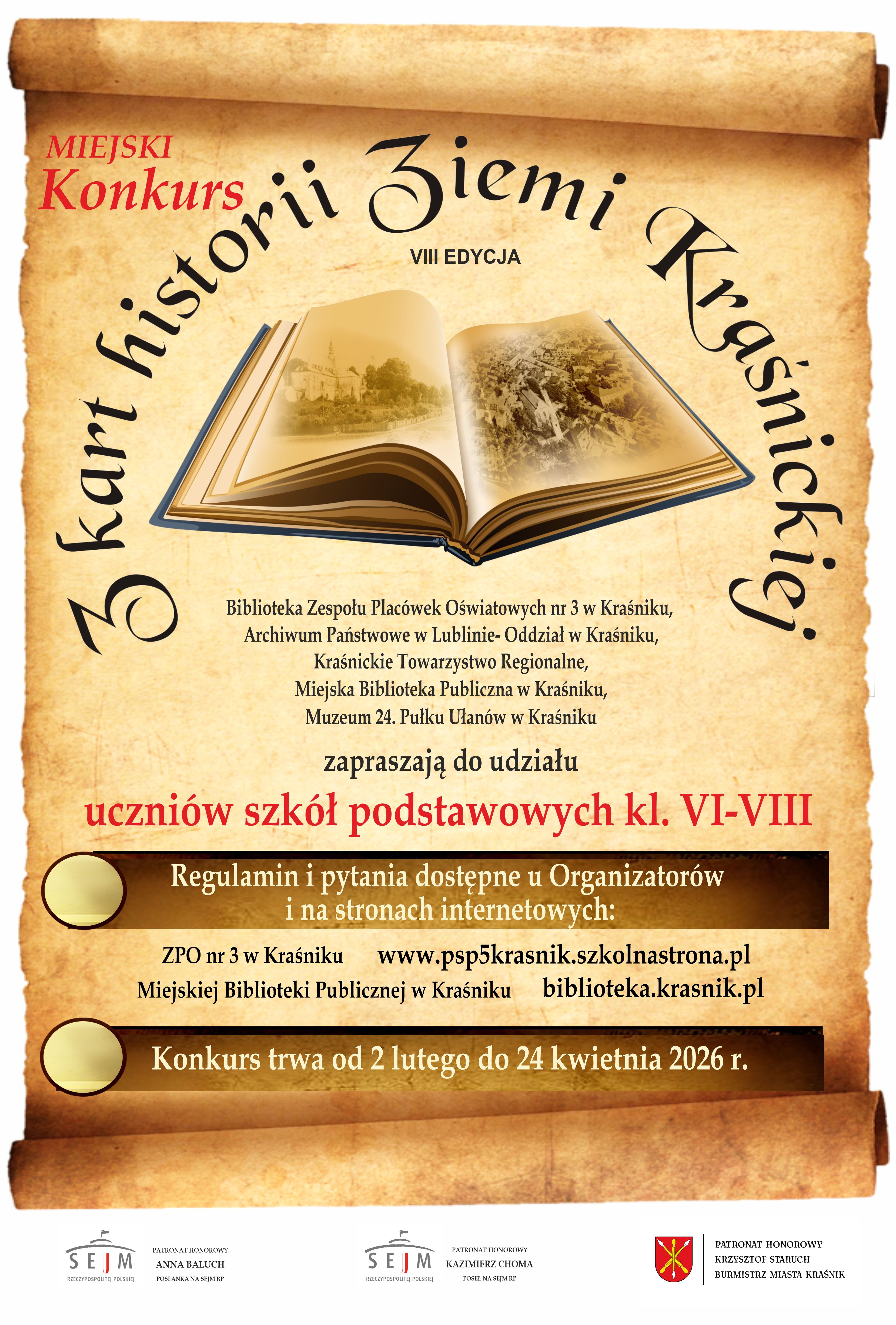 plakat z kart historii ziemi kraśnickiej