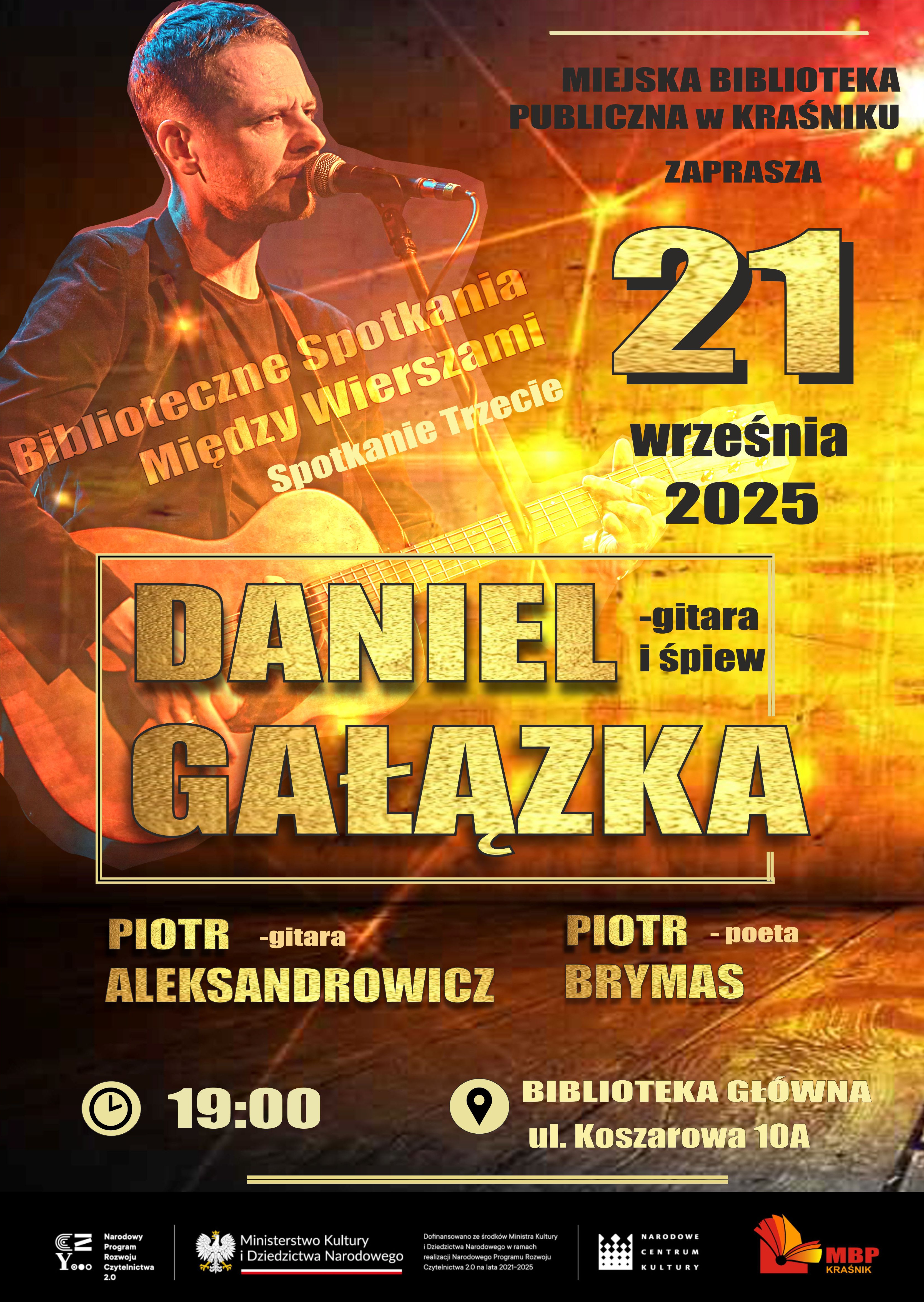 plakat spotkanie z danielem gałązką
