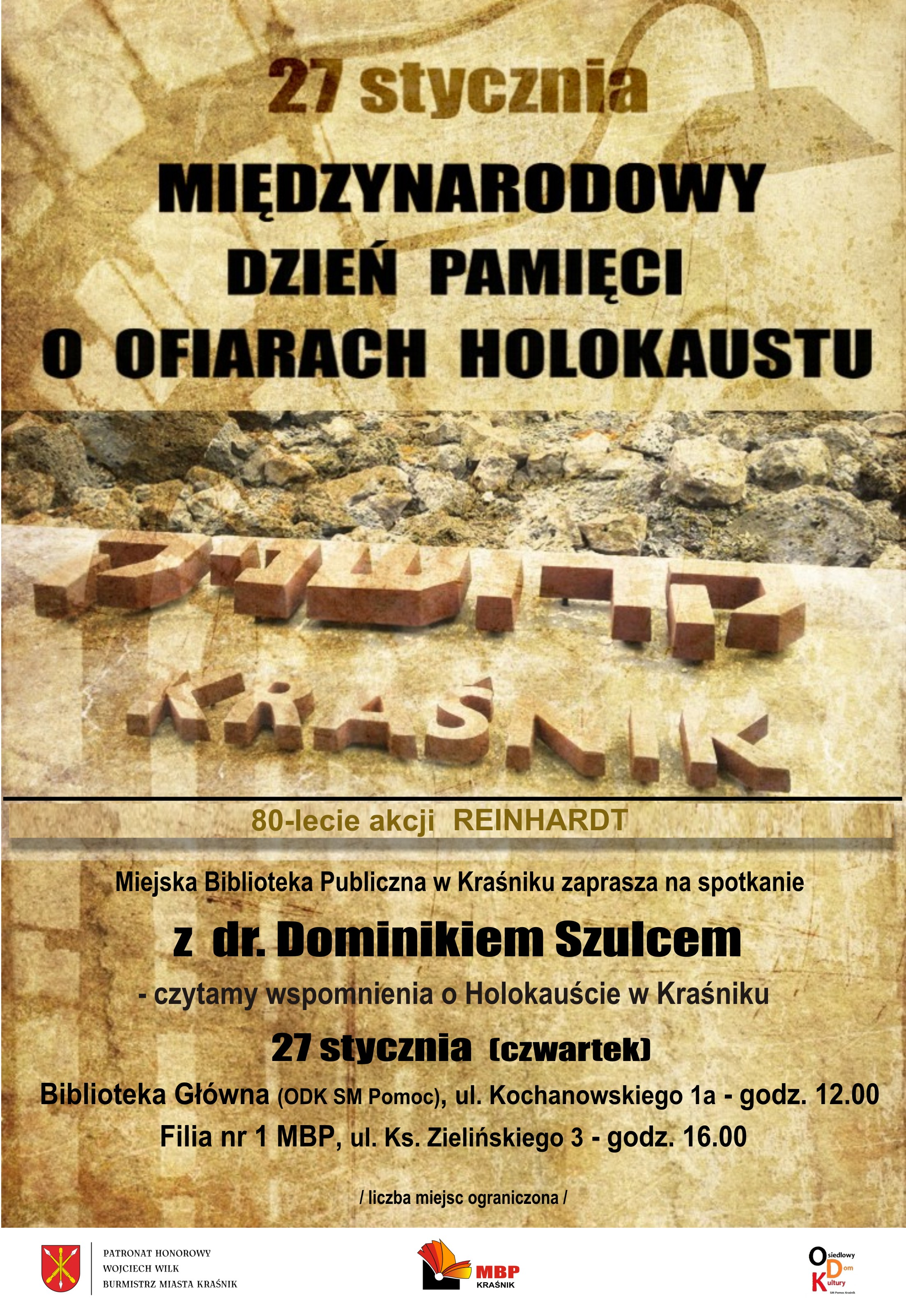 Plakat - Międzynarodowy Dzień Pamięci o Ofiarach Holokaustu